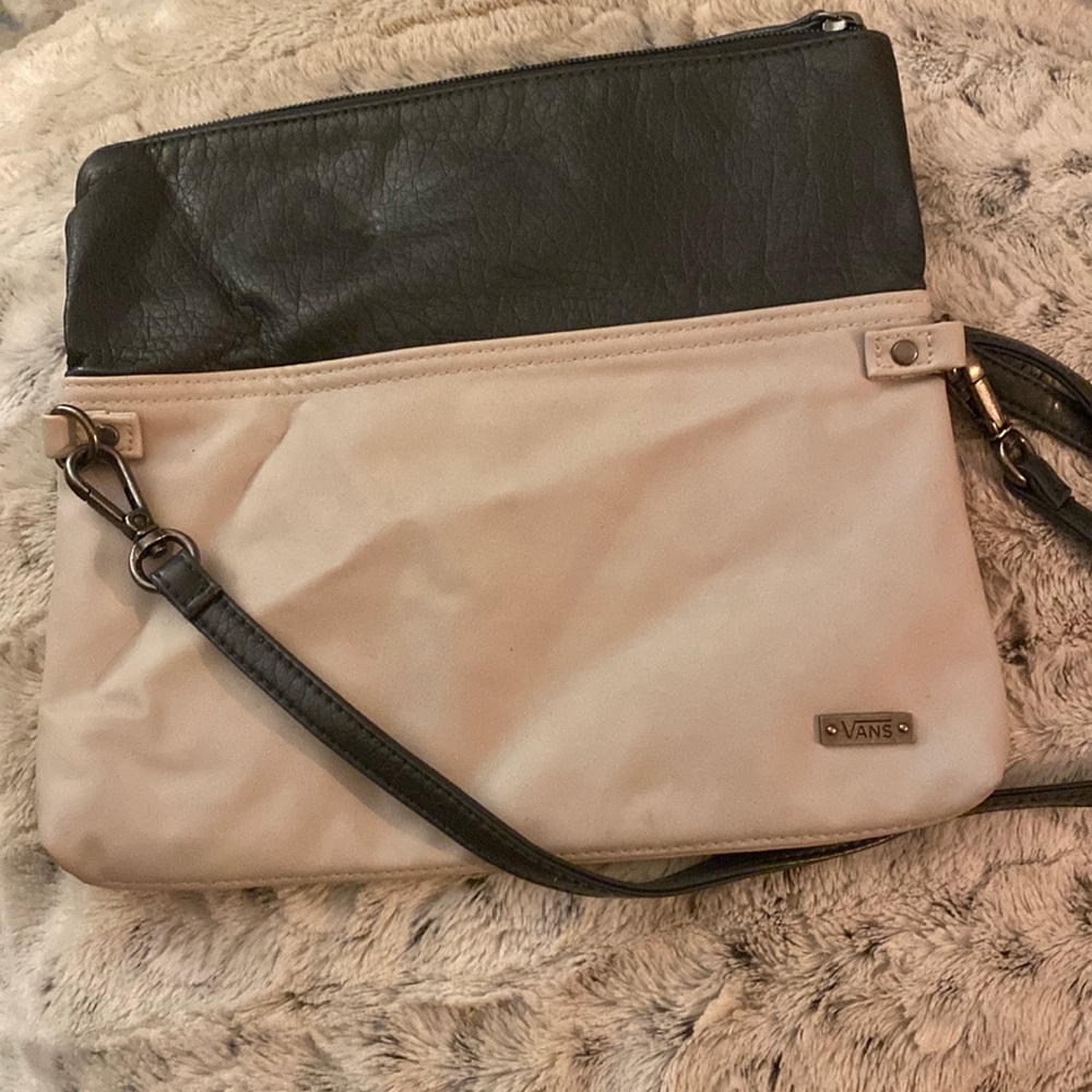 Vans off white and gray fold over crossbody